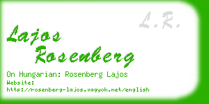 lajos rosenberg business card